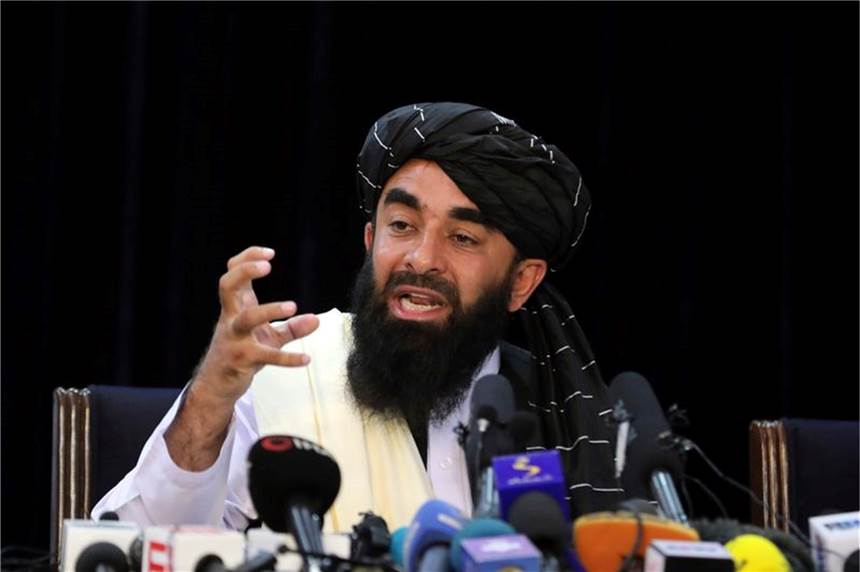 Erste Pressekonferenz der Taliban: Versöhnliche Töne und Versprechen Taliban-Sprecher Sabiullah Mudschahid schlägt versöhnliche Töne an.