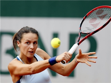 Tatjana Maria steht beim Turnier in Rabat im Viertelfinale. Foto: Etienne Laurent