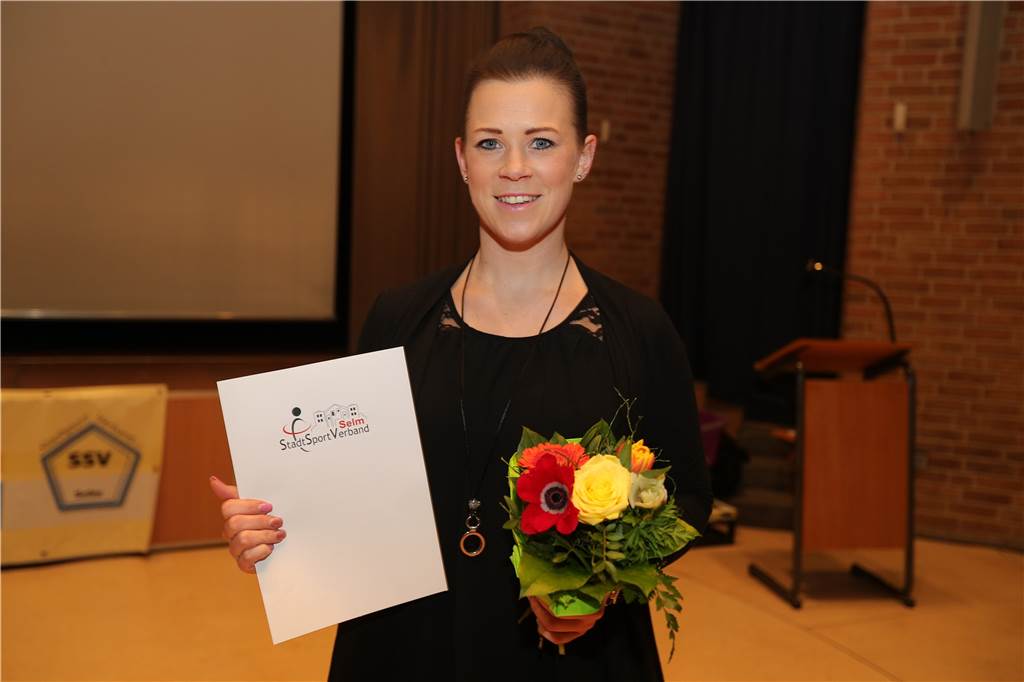 Nach Tod des Pferdes: „Ich bin unglaublich dankbar, dass Coronelli mir diese Erfolge geschenkt hat“ Tatjana Stoff bei der Sportlerehrung Anfang Februar.