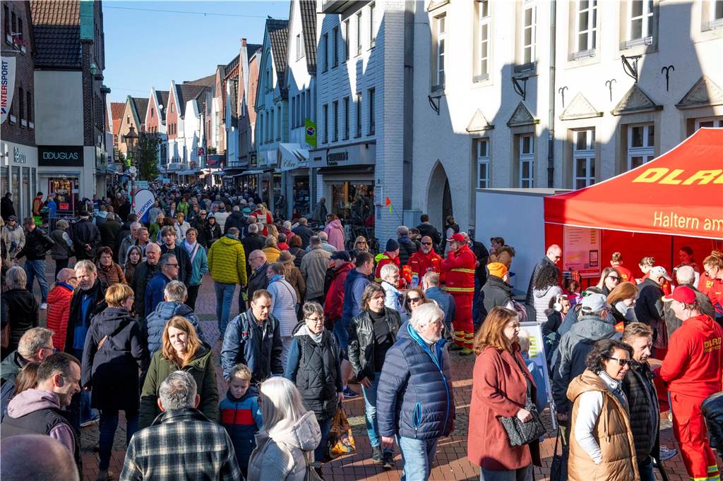 Tausende Besucher kamen am verkaufsoffenen Sonntag in der Halterner Innenstadt. Anlass war der traditionelle Gänsemarkt.