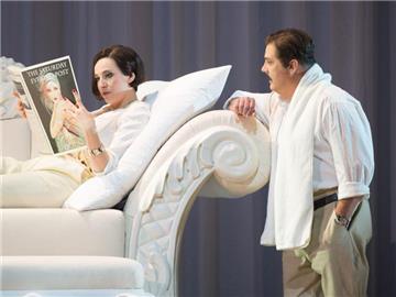 Tenor Raymond Very und Mezzosopranistin Christina Bock in "The Great Gatsby" in der Semperoper in Dresden. Foto: Sebastian Kahnert