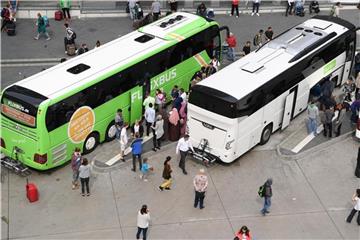 Terminal für Fernbusse in Frankfurt am Main. Foto: Arne Dedert