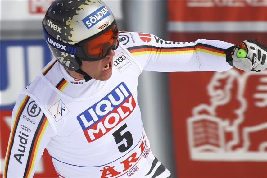 Zwei Österreicher siegen, Kugel an Feuz - Dreßen Fünfter Thomas Dreßen wurde Fünfter bei der Abfahrt in Are. Foto: Marco Trovati/AP