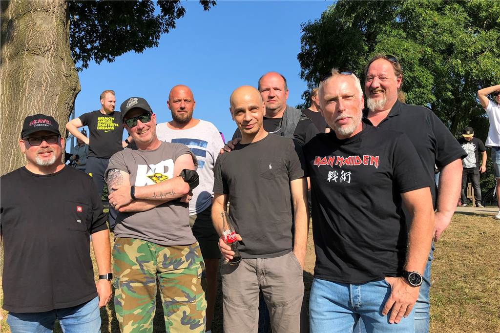 Die Dorsten Reapers bekamen Besuch von den Gründungsvätern des American Football in Dorsten Dorsten Braves beim Reapers-Spiel