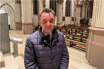 Thomas Söding in der Olfener Pfarrkirche St. Vitus. Dort hat er über die aktuelle Lage der katholischen Kirche gesprochen.