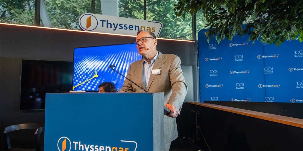 Wasserstoff-Versorgung: „Das wird ohne unsere Initiative nicht gelingen“ Thyssengas-Chef Dr. Thomas Gößmann will als Fernleitungsbetreiber mit seinem Dortmunder Unternehmen Wegbereiter und Gestalter der Energiewende sein. In wenigen Jahren soll Wasserstoff durch das Gasnetz transportiert werden.