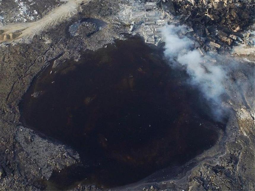 Explosion in Tianjin: Umweltschäden wohl größer als gedacht Tianjin nach dem Explosionsunglück. Foto: Str