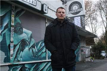 Tilman Radix (30) ist Teil der Tonbande. Das Kollektiv betreibt den Rekorder und bietet damit einen Ort für Kultur, wo vorher nur Leerstand war.