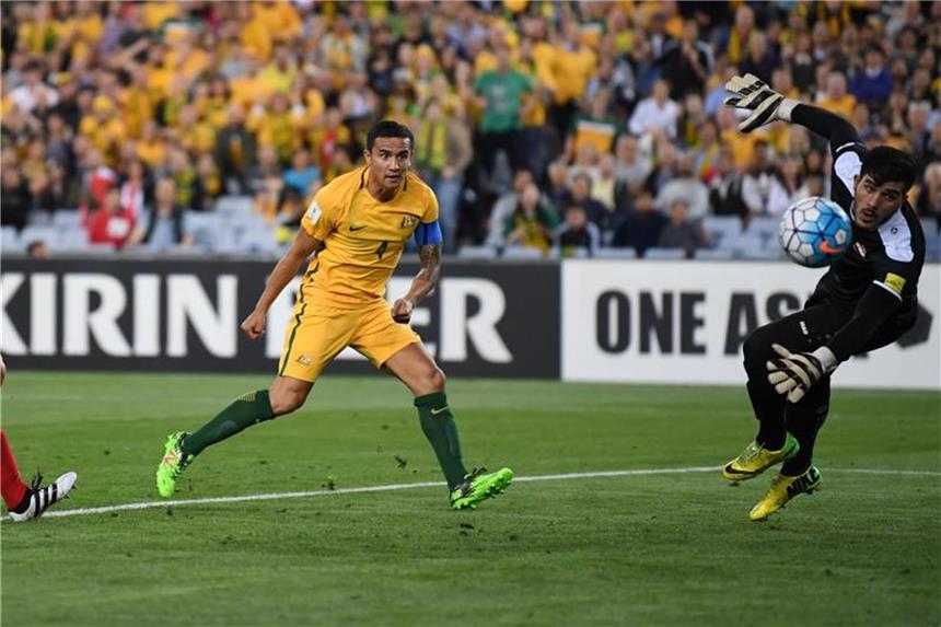 Tim Cahill erzielte beide Treffer für Australien. Foto: David Moir