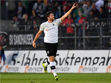 Tim Kister hat beim SV Sandhausen bis 2020 verlängert. Foto: Uwe Anspach