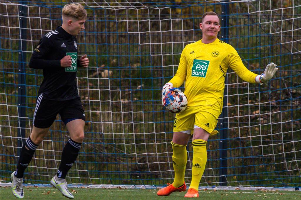 Dortmunds Top-5-Torhüter 2022: Wer ist der stärkste Torhüter der Hinserie? Tim Oberwahrenbrock hütet das Tor des ASC 09 Dortmund.