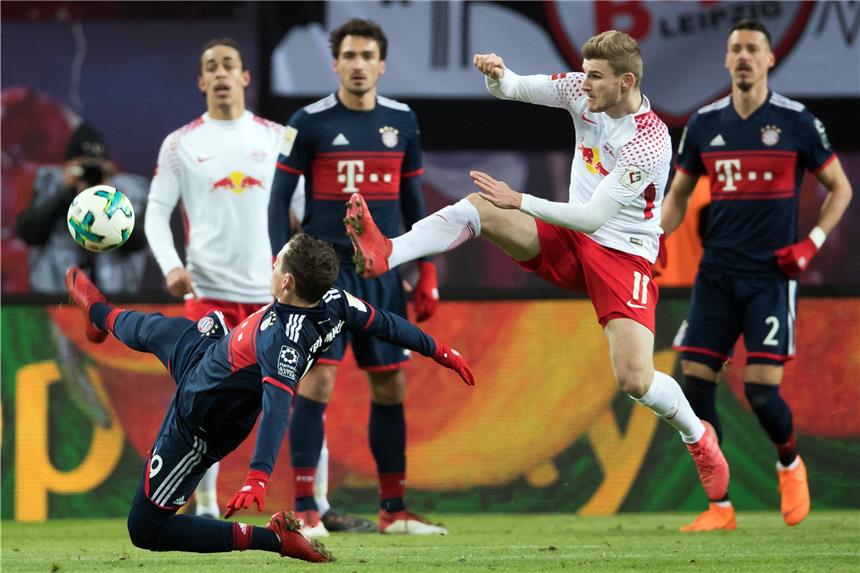Titelparty des Rekordmeisters zu Ostern ungewiss Timo Werner (r.) erzielte den Siegtreffer.