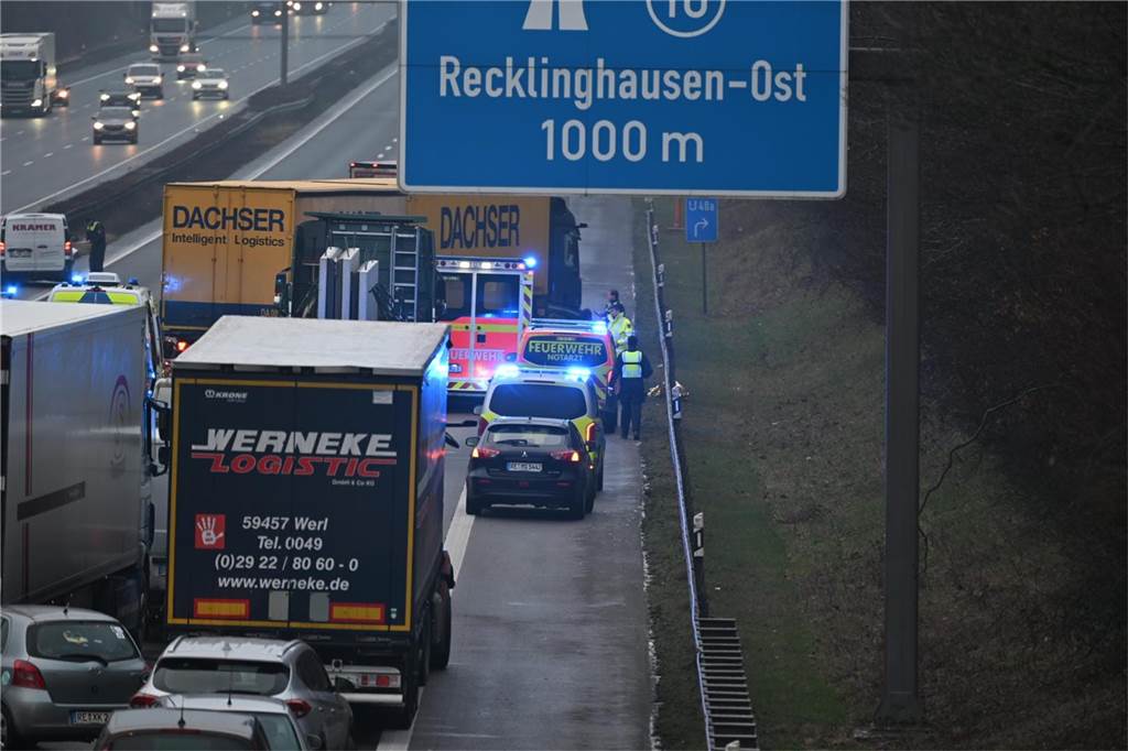 Die A2 als Unfallschwerpunkt: Die schlimmsten Unfälle der jüngsten Zeit Tödlicher Unfall auf der A2 bei Recklinghausen am 19.1.2024