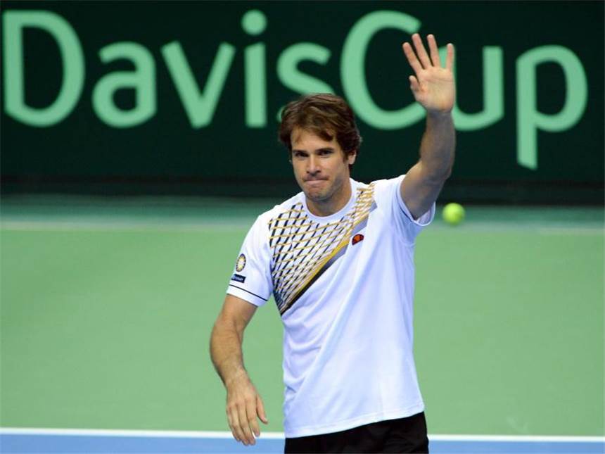 Haas über Verletzung: Kann drei bis sechs Wochen dauern Tommy Haas verabschiedet sich für mehrere Wochen vom Tennisplatz. Foto: Arne Dedert