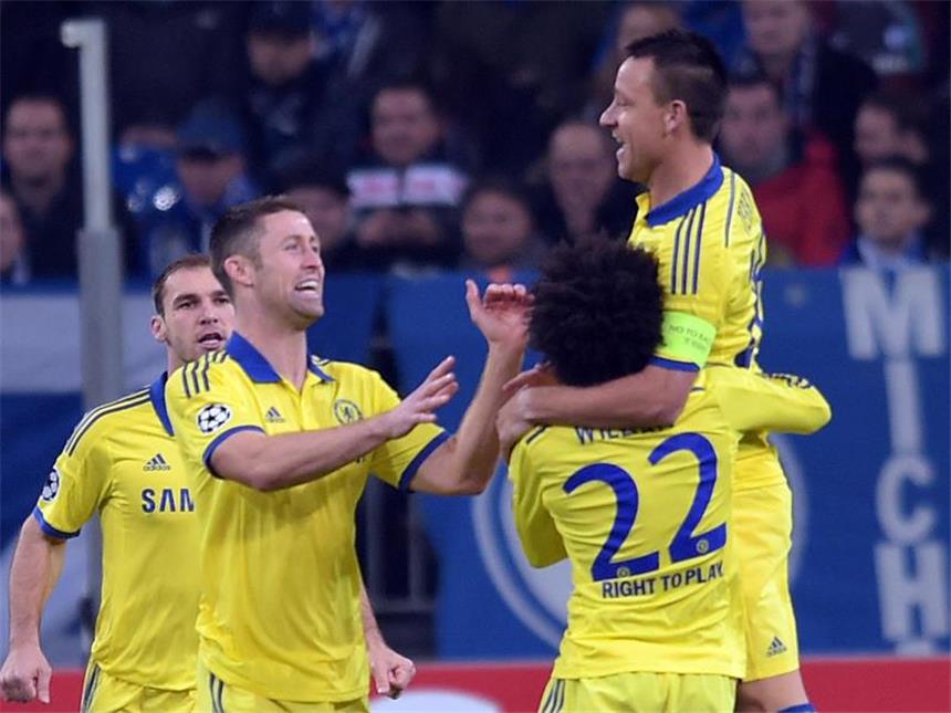 Schalke-Blamage gegen Chelsea - Heldt: «Nicht akzeptabel» Traf bereits nach 87 Sekunden für den FC Chelsea: John Terry. Foto: Federico Gambarini