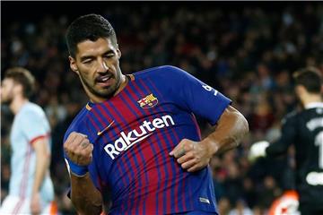 Traf gegen Celta Vigo: Barcelonas Stürmer Luis Suarez. Foto: Manu Fernandez