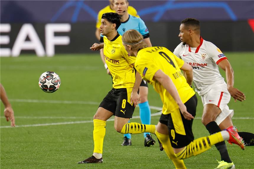 Dahoud trifft für den BVB in Sevilla: „Dadurch hatten wir mehr Energie“ Trat endlich mal als BVB-Torschütze in Erscheinung: Mahmoud Dahoud.