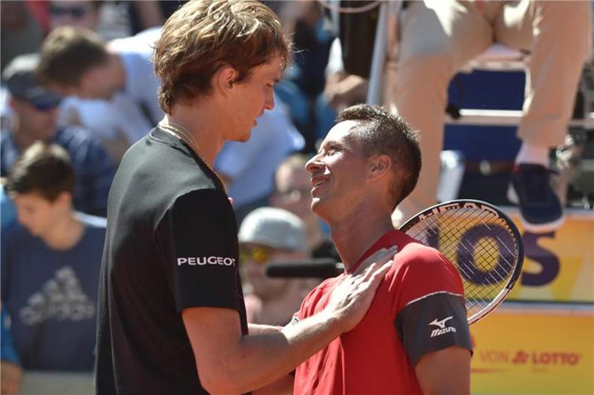„Junger Kerl gegen älteren Herrn“: Kohli fordert Zverev Treffen bei den US Open aufeinander: Alexander Zverev (l) und Philipp Kohlschreiber. Foto: Angelika Warmuth