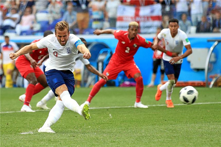 Three Lions siegen souverän und stehen im Achtelfinale Treffsicher vom Punkt: Harry Kane verwandelte zwei Foulelfmeter.