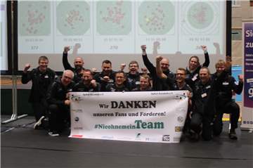 Trotz des Ausscheidens im Viertelfinale der DM-Endrunde herrschte beim Luftpistolen-Team der Sportschützen Raesfeld am Samstag erstklassige Stimmung. Schon die Teilnahme war ein Riesenerfolg für die Mannschaft. 