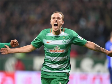 Trotz zuletzt einer Serie von zehn ungeschlagenen Spielen bleibt Bremens Max Kruse zurückhaltend. Foto: Carmen Jaspersen