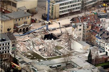 Trümmer des eingestürzten historischen Stadtarchivs. Foto: Oliver Berg/Archiv