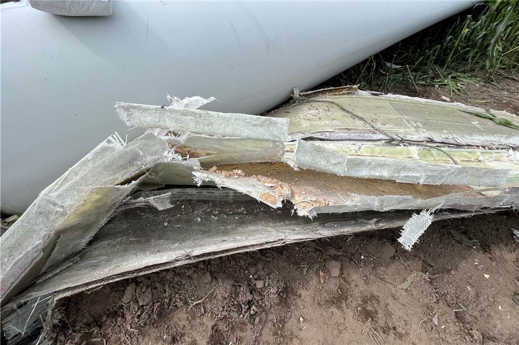 Abgestürzte Windkraftanlage in Gescher Estern.