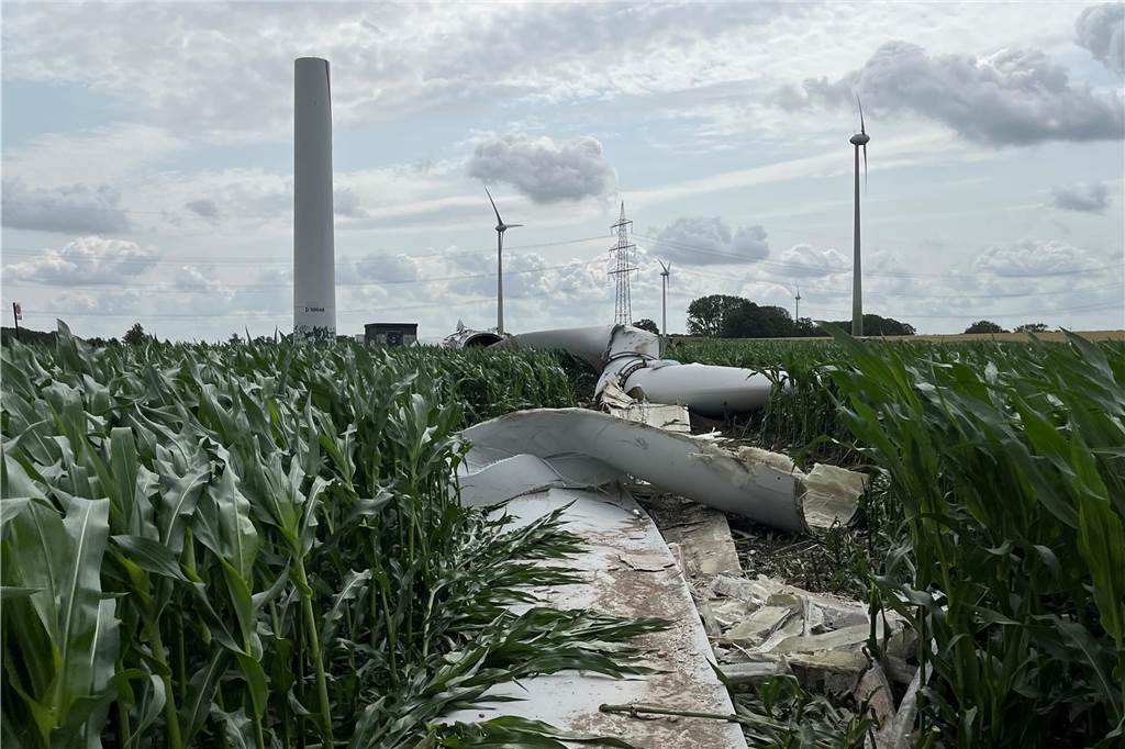 Abgestürzte Windkraftanlage in Gescher Estern.