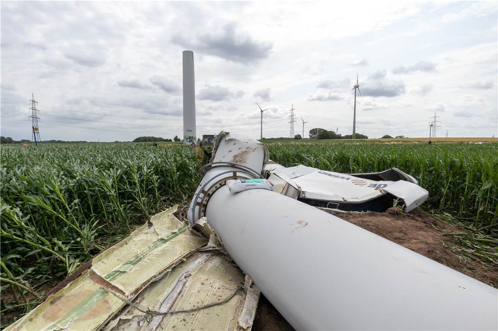 Abgestürzte Windkraftanlage in Gescher Estern.