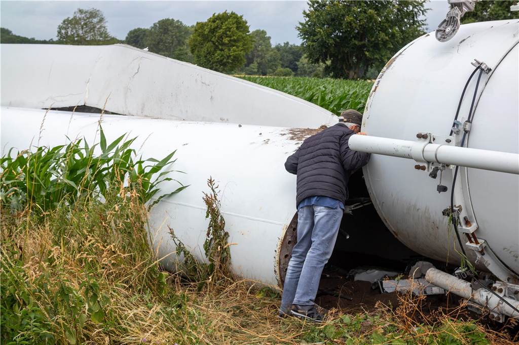 Abgestürzte Windkraftanlage in Gescher Estern.