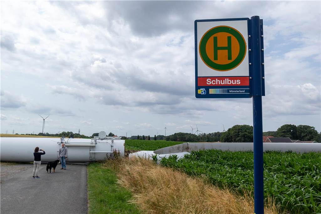 Abgestürzte Windkraftanlage in Gescher Estern.