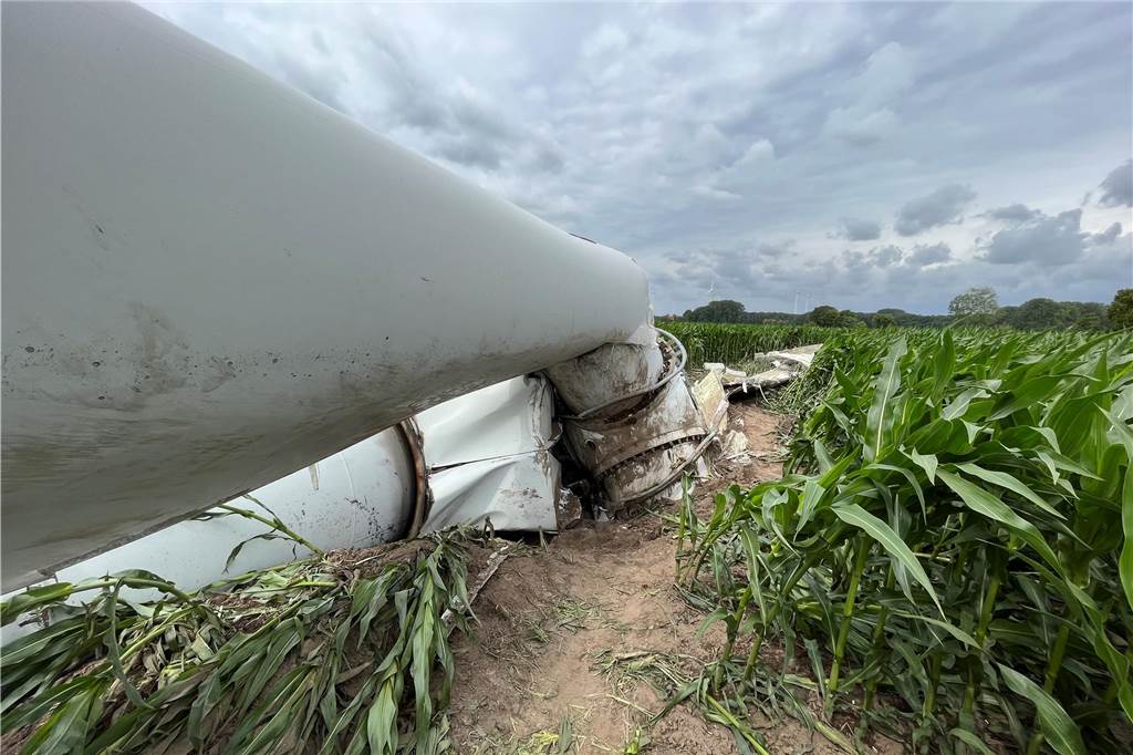 Abgestürzte Windkraftanlage in Gescher Estern.