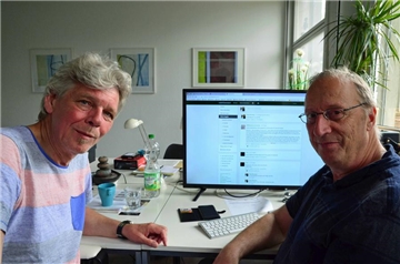 Ulrich Krieger (l.) und Peter Stirnberg haben mit Ruhr Connect eine Alternative zu Facebook errichtet.