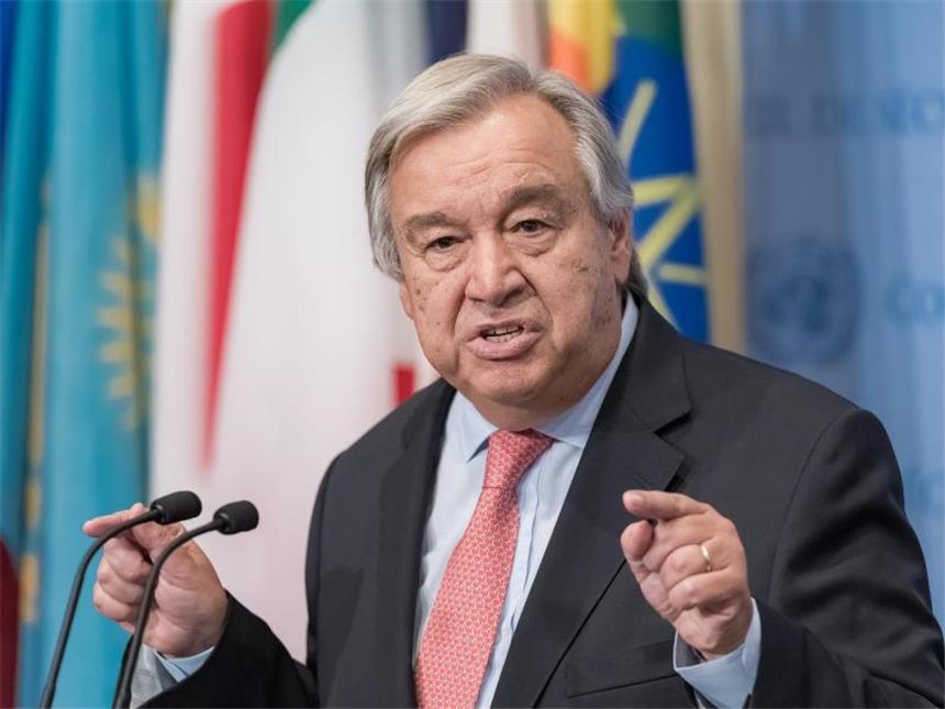 Nordkorea droht bei neuen Sanktionen mit "Gegenoffensive" UN-Generalsekretär Antonio Guterres appellierte an alle Staaten, dass ein Krieg auf der koreanischen Halbinsel unbedingt verhindert werden müsse. Foto: Albin Lohr-Jones