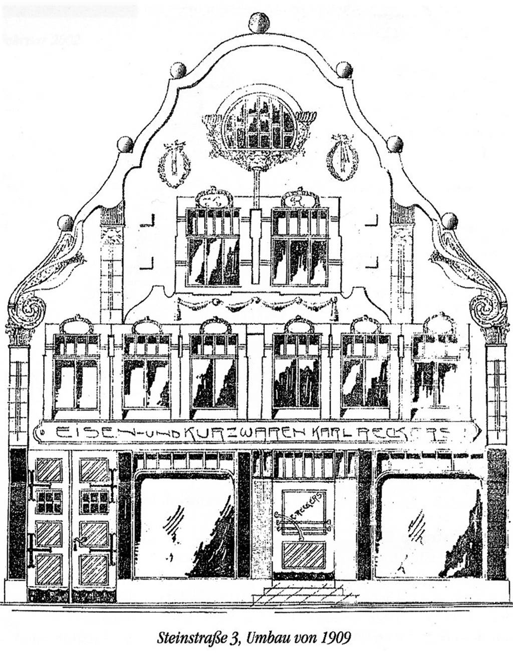 Historische Bauten Werne: Manche Fassade fiel Modernisierungs-Wut zum Opfer Und so sah das Haus an der Steinstraße 3 früher aus.