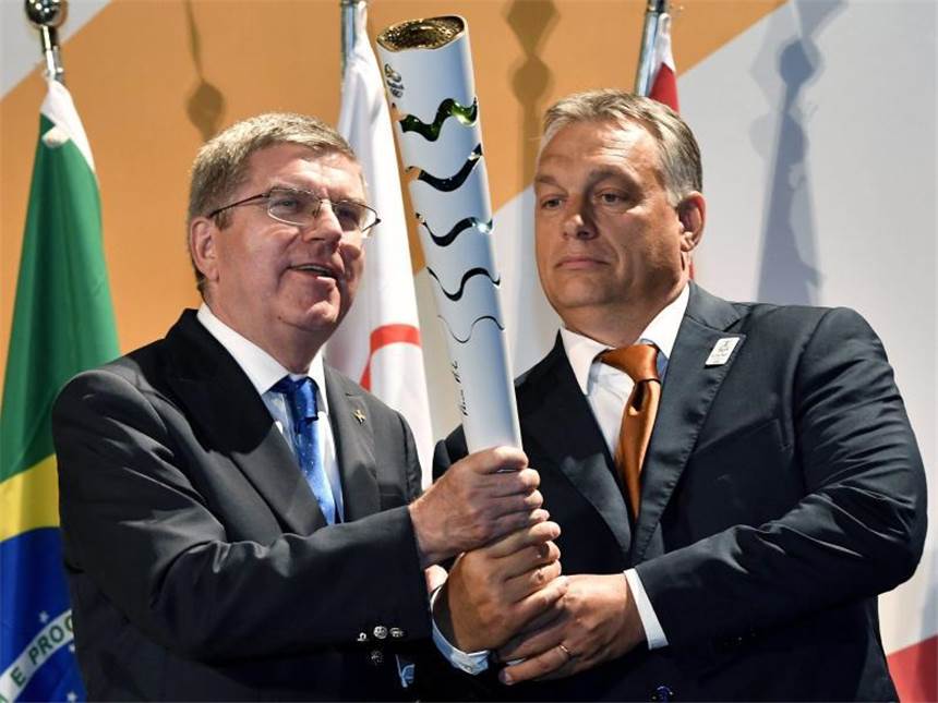 Ungarns Regierungschef wirbt für Olympia 2024 in Budapest Ungarns Ministerpräsident Viktor Orban wirbt bei seinen Besuch in Rio für die Budapester Olympia-Kandidatur 2024. Foto: Tibor Illyes