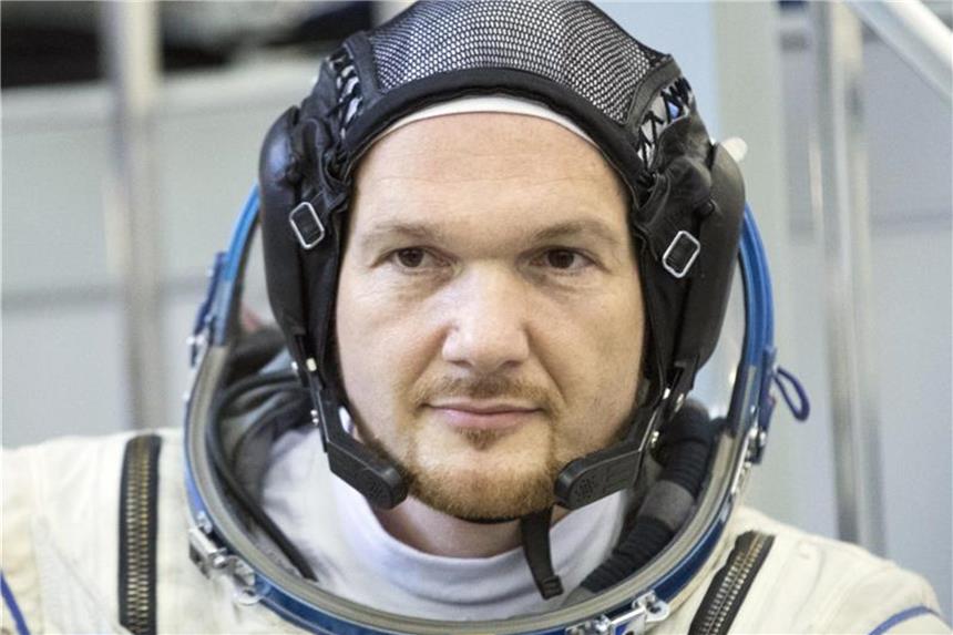 Alexander Gerst twittert Playlist zum Start ins All Unser Mann im All: Alexander Gerst. Foto: Pavel Golovkin/AP
