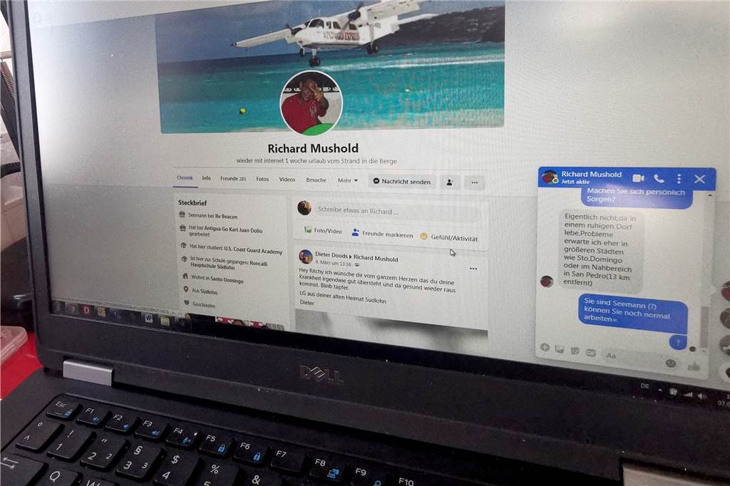 Südlohner Richard Mushold im Paradies gefangen durch Coronavirus Unsere Redaktion erreicht Richard Mushold per Facebook-Chat. Für eine Video- oder Telefonverbindung reicht das Mobilfunknetz in der Dominikanischen Republik nicht aus. Die Verbindung bricht immer wieder ab.
