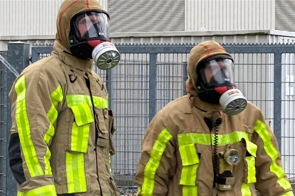 Unzählige Einsatzkräfte waren bei der Großübung auf dem Gelände des Trianel-Kraftwerkes in Lünen im Einsatz.