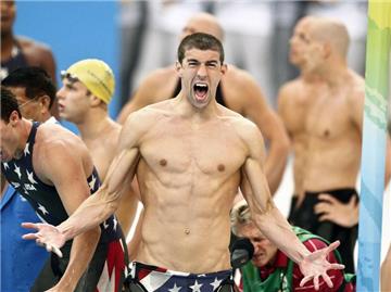 US-Schwimmstar Michael Phelps gewann bei den Olympischen Spielen in Peking acht Goldmedaillen. Foto: Julian Abram Wainwright