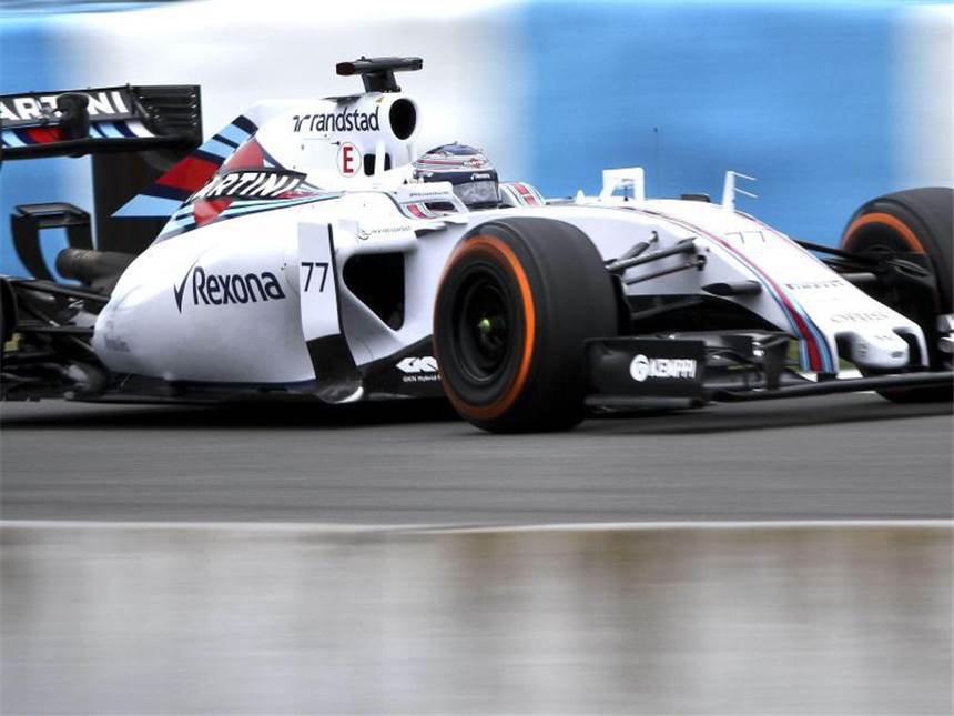 Hamilton von Wasser-Leck gestoppt - Vettel Schnellster Valteri Bottas legte mit seinem Williams die drittschnellste Zeit hin. Foto: Roman Rios