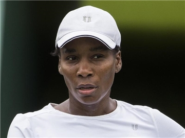 Venus Williams wurde bei einer Pressekonferenz auch nach einem Autounfall befragt. Foto: Peter Klaunzer