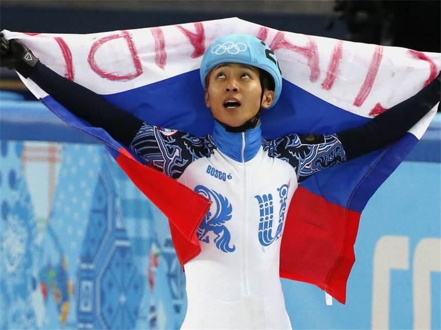 Shorttrack-König Victor An verzückt die Russen Victor An ist mit dreimal Gold und einmal Bronze der erfolgreichste Olympia-Teilnehmer in Sotschi. Foto: Barbara Walton