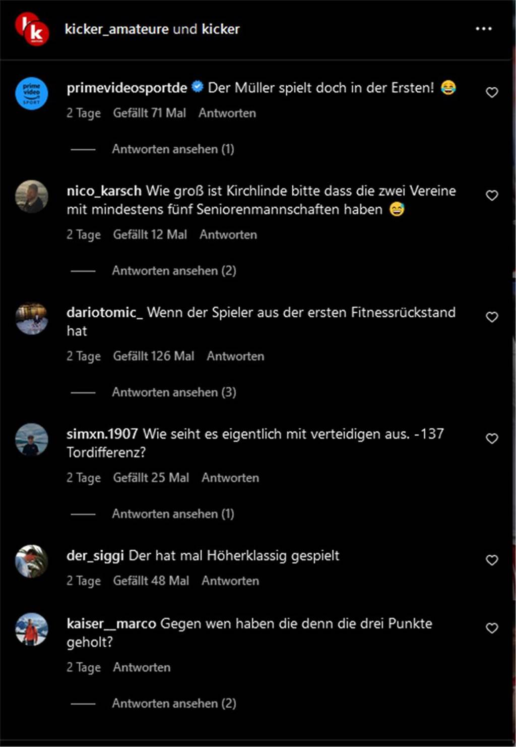 Irres Derby in Dortmunder Kreisliga: Spieler schießt sechs Tore und verliert am Ende trotzdem Instagram Kommentare