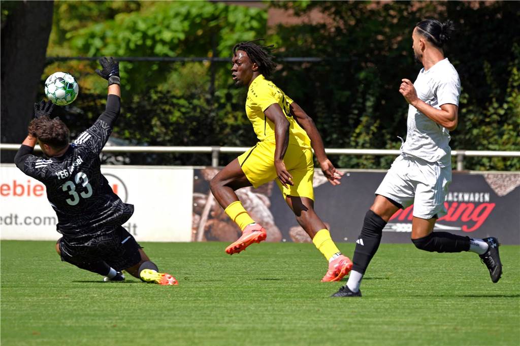 Viele Tore im Duell der Landesligisten: Am Ende muss sich der SV Dorsten-Hardt mit 4:6 geschlagen geben