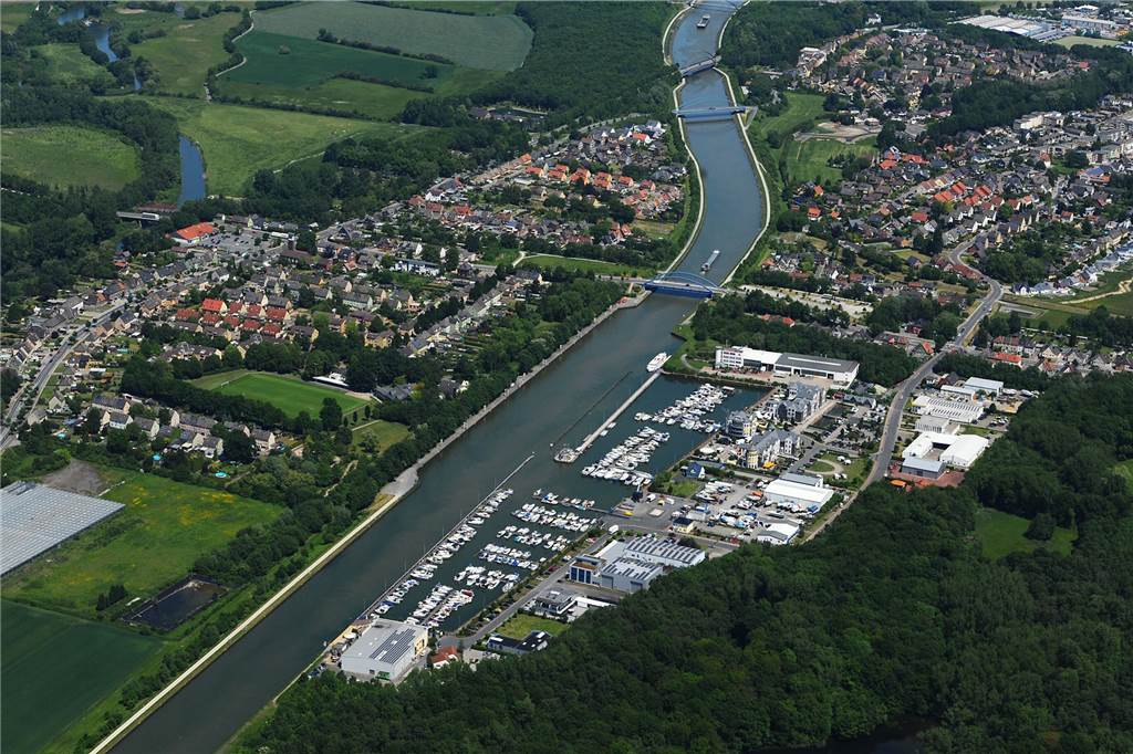 Zeche Werne: „Ohne Bergbau wären wir heute vielleicht eine Landgemeinde“ Vielleicht gäbe es ohne die Zeche auch Rünthe nicht, sagt der Stadtplaner – hier ein Luftbild der Marina.