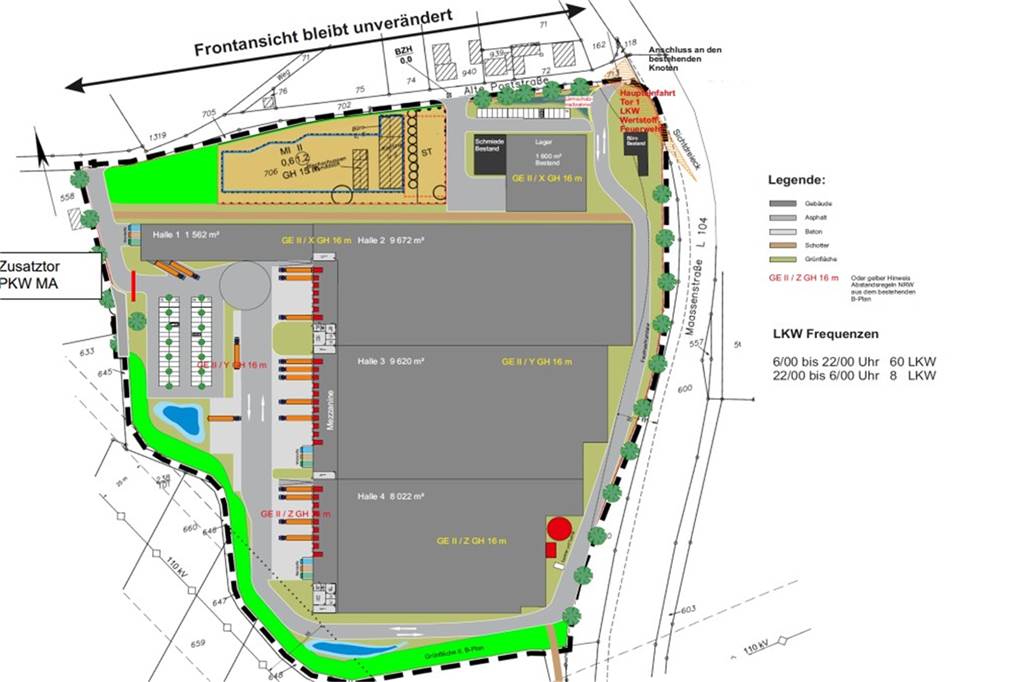 Paul Eichholzer überzeugt Rat mit Konzept für geplantes Logistikzentrum Der Plan für das geplante Logistikzentrum an der Maassenstraße
