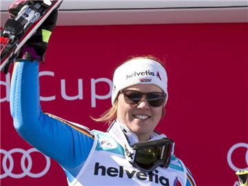 Viktoria Rebensburg geann den letzten Riesenslalom der Saison. Foto: Gian Ehrenzeller