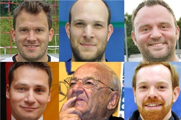 (v.l. oben) Marc Olschewski, Vitus Esser, Jimmy Thimm, (unten) Marek Faus, Egidius Braun, Sascha Knauf