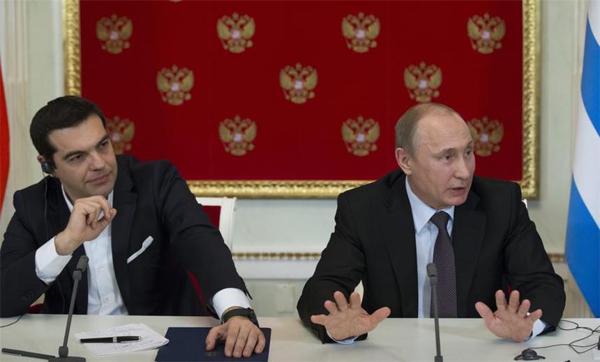 Tsipras: Russland verhandelt über Privatisierungen in Griechenland Vladimir Putin und Alexis Tsipras in Moskau.
